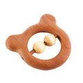 Wooden Baby Rattle-Teether Bear
