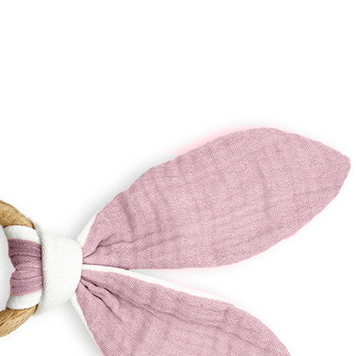 Organic Cotton Teething Ring - Pink